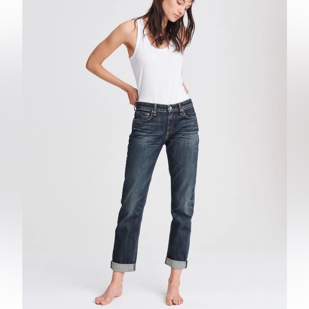Rag & Bone 27 Dre Low-Rise Boyfriend Jeans Women’s Slim Soft Lightweight